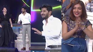 dulquer salman ️ Sruthi hasaan dance in stage  Nazriya Nazim cute experession ️