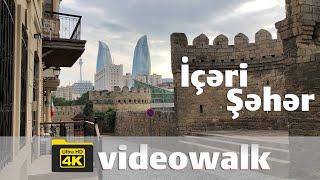 İçəri Şəhər Gəzinti 4K  Old City Baku Walking 4K  Старый город прогулка Баку