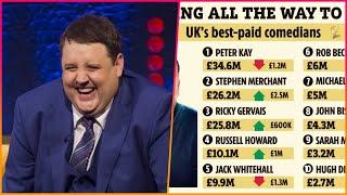 Peter Kay tops the list of Britains rich comedians - but where does your favorite