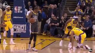 Kevin Durant Gets Technical Foul For Throwing Ball At Josh Hart Lakers vs Warriors
