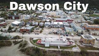 Drone Dawson City Canada  Yukon  Yukon River