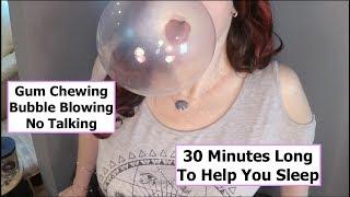 ASMR Gum Chewing  Bubble Blowing  No Talking For Sleep