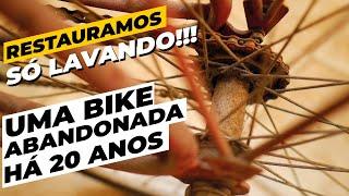 Abandonada há 20 anos restauramos a bike Caloi Ceci só lavando. Pedaleria