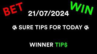 CORRECT SCORE PREDICTIONS #234 21072024 SUNDAY SOCCER PREDICTIONS TODAY