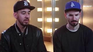 Mike Shinoda and Brad Delson Speaking of Chester bennington