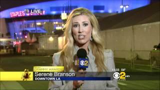 serene branson reporting live HD QUALITY after the grammys 2011 CBS2 LA