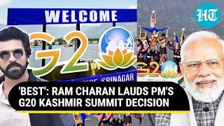 Ram Charan praises Modi Govt for G20 meet in Kashmir Makes delegates dance on Naatu Naatu