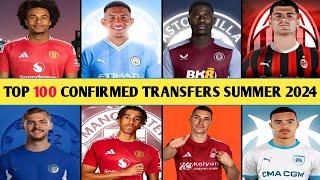 TOP 100 CONFIRMED TRANSFERS IN SUMMER 2024DONE DEALSLENY YORO TO MAN UTDSAVIO TO MAN CITY