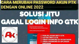 Cara Merubah Password Akun PTK Dengan Online 2022