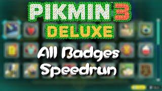 Pikmin 3 Deluxe - All Badges Speedrun in 53230