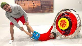 СЕНЯ Хочет ПОБЕДИТЬ НЕ Поделили Волчки Infinity Nado vs BEYBLADE for kids