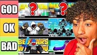 I RANKED Roblox Bedwars YOUTUBERS SONGS.. Roblox Bedwars