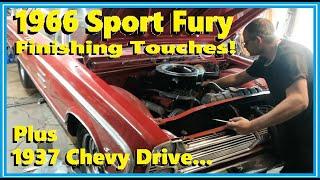 Myles 1966 Sport Fury Front end Rebuild Sure-Grip Differential and Fire it Up Plus 1937 Chev