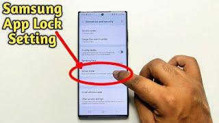 Samsung Galaxy A13  A23  S22 Ultra App Lock Setting