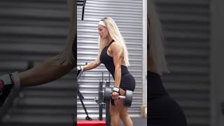 Stephanie Sanzo Playing With Dumbbell #shorts #dumbbell #playing #biceps #glutes