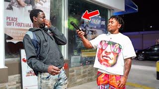 FART SPRAY MIC PRANK IN THE HOOD  Re-Uploaded