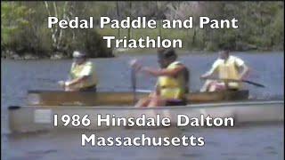 Second Annual Pedal Paddle and Pant Triathlon 1986 Hinsdale Dalton Massachusetts