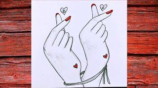 How to draw a hand Special drawing for best friend Simple and easy pencil drawing