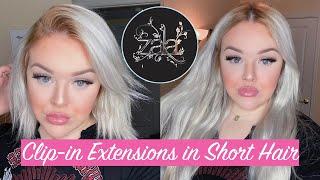 How to Put Clip-in Extensions in SHORT Hair  Zala Hair Extensions