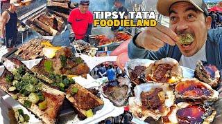 TIPSY TATA IN FOODIELAND Bone in Marrow Kajun Oysters Isaw Lechon Kawali Pork BBQ