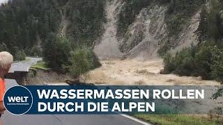 HEFTIGE UNWETTER Wolkenbrüche und Hagel - Land unter in Österreich und Norditalien