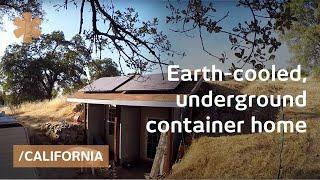 Earth-cooled shipping container underground CA home for 30K