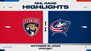 NHL Highlights  Panthers vs. Blue Jackets - October 15 2024