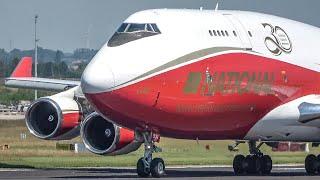 RED BOEING 747 DEPARTURE - B747 FAST ROTATION 4K