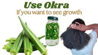 If you want to see your natural hair grow and stop breakagethen try this recipe with okra