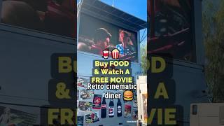 A Retro Drive in Diner W FREE MOVIE in VEGAS #vegas  #vegaslocals #foodvlogs #lasvegaslocal