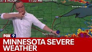 Severe thunderstorm and tornado warnings across Minnesota Wednesday