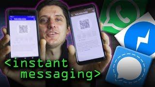 How Signal Instant Messaging Protocol Works & WhatsApp etc - Computerphile