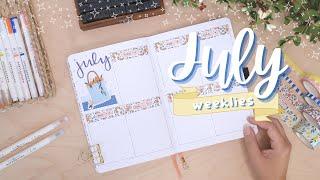 2022 July Weekly Bullet Journal Setup  July Bujo Plan with Me  Archer & Olive Sub Box Theme