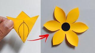 Very Easy Paper Flower Craft  Paper Flower Making Step By Step  How To Make Paper Flower