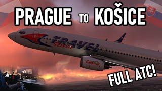 ️‍️ VATSIM Full Flight Prague to Košice  FULL ATC  PMDG Boeing 737-800  MSFS