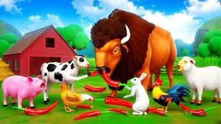 Angry Bisons Spicy Rampage Chilies and Farm Animal Attacks Funny Animal Cartoons 2024