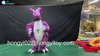 Purple inflatable dragon suit #SqueakySaturday ，can be custom