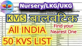 KVS LIST 50 BALWATIKA #kvs_Balwatika_list