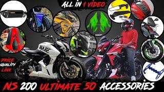 NS200 all accessories & modification in 1 videons200 underbellyvisorwingletstealth mirrorx3kit