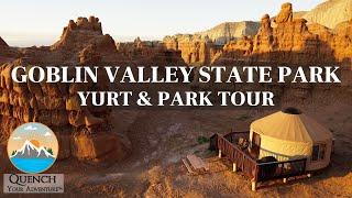 HOW TO CAMP IN A YURT IN GOBLIN VALLEY STATE PARK UTAH  Tour Drone Footage etc.