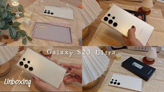 Samsung Galaxy S23 Ultra Unboxing Aesthetic _Setup & Accessories #samsungs23ultra #samsunggalaxy