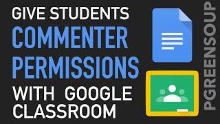 Give Students Commenting Permissions on Google Classroom Assignment
