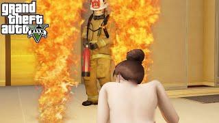 What Happens If Firefighter Michael Saves Her In GTA 5?Secret Rescue Mission