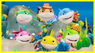 Six Little Sharks  3D Animation English Nursery Rhymes & Kids Songs