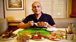 Full-On ANDHRA NON-VEG Meal At BHEEMA’S  Biryani Mutton Pepper Fry Guntur Chicken Chilli Chicken