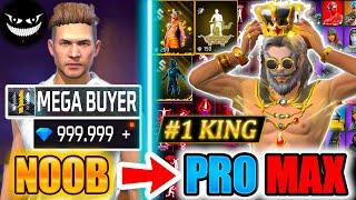 INFINITYDIAMONDS*MEGA BUYER*watch how many skins I got Free Fire noob to pro