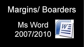 Borders  Margins - Ms Word 200720102015