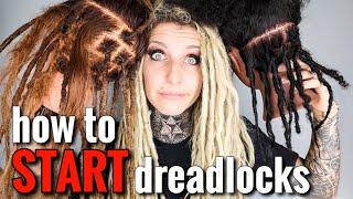 6 different ways to START dreadlocks with demonstrations