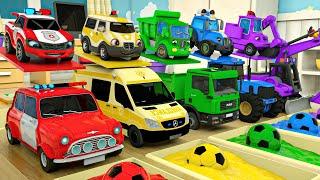 Ten In The Bed - Little trucks jumping into the pool - Baby Nursery Rhymes & Kids Songs