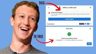 How To Add Facebook Payment Method No Disabled Or Insufficient Fund  Add Card No Disabled Or Hold